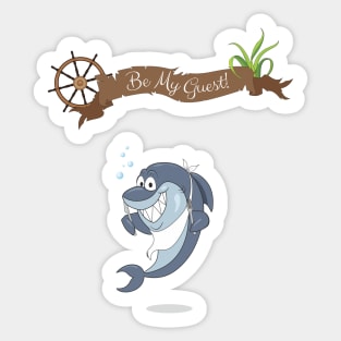 Cartoon Shark Sticker